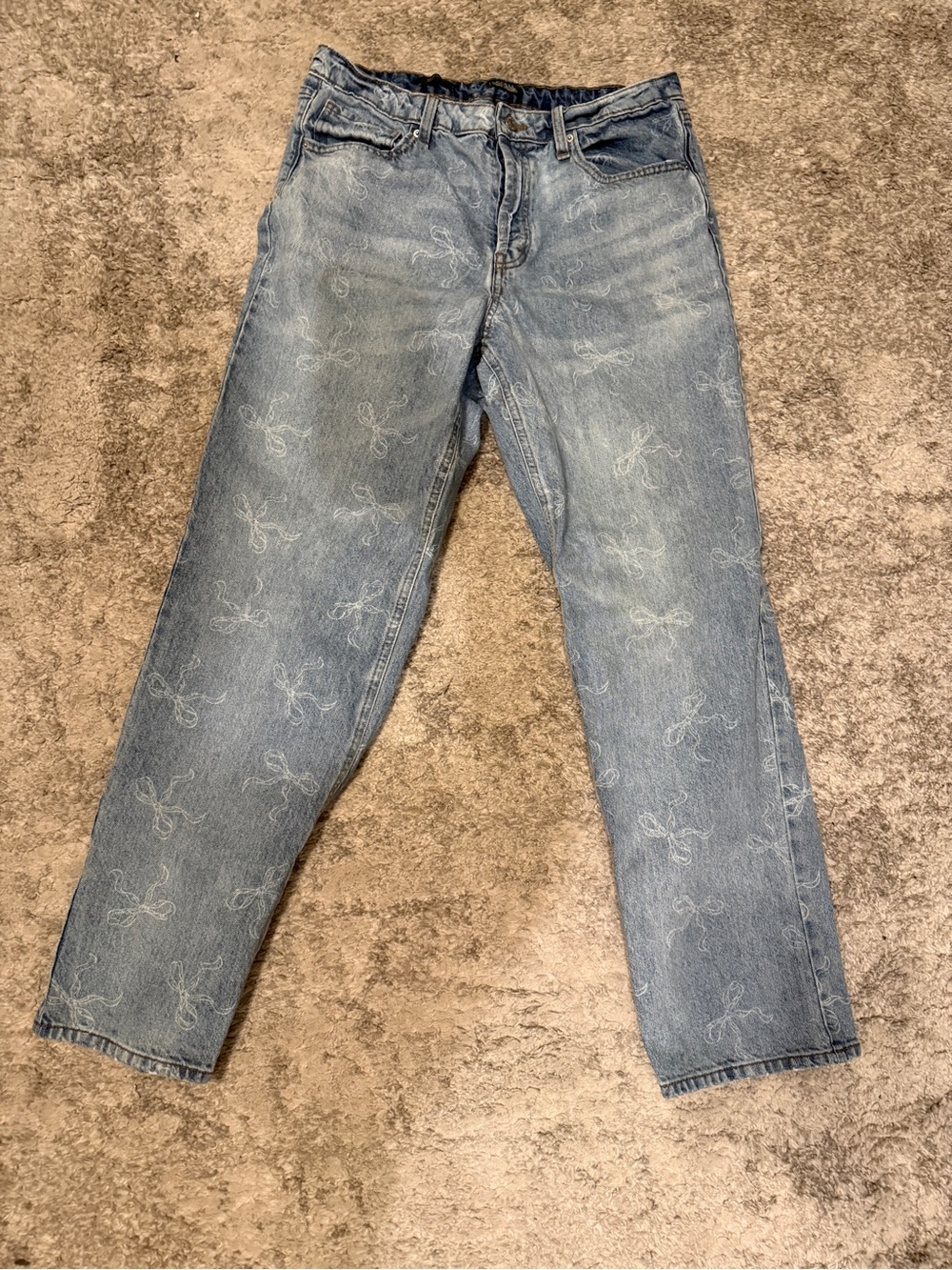 Wild fable high rise straight bow jeans - 12
